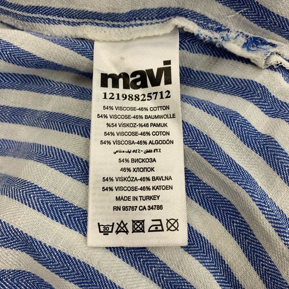 Mavi flowy boyfriend shirt in chambray stripe - Picture 7 of 7